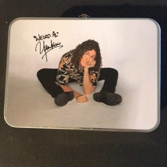 Classic Weird Al tin lunch box. **autographedd - Picture 1 of 3